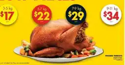 No Frills FROZEN TURKEYS, 3-5 kg offer