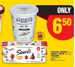 No Frills Yoplait Source or Siggi's Skyr Yogurt offer