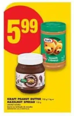 No Frills KRAFT PEANUT BUTTER / HAZELNUT SPREAD offer