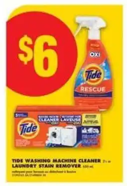 No Frills Tide Washing Machine Cleaner & Laundry Stain Remover offer
