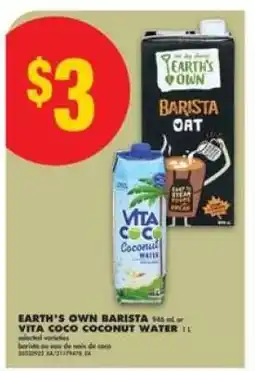 No Frills EARTH'S OWN BARISTA or VITA COCO COCONUT WATER offer