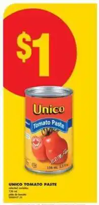 No Frills UNICO TOMATO PASTE offer