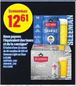 Maxi Sleeman Light ou Clear offer