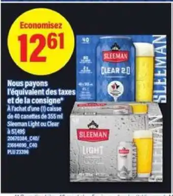 Maxi Sleeman Light ou Clear offer