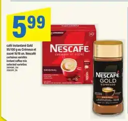 Maxi Nescafé Gold ou Crémeux et sucré offer