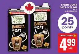 Food Basics EARTH’S OWN OAT BEVERAGE offer
