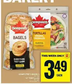 Food Basics Dempster's Bagels / 10 Tortillas offer
