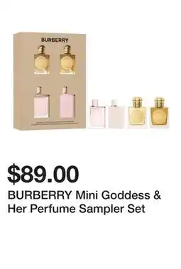 Sephora BURBERRY Mini Goddess & Her Perfume Sampler Set offer
