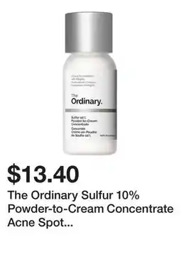 Sephora The Ordinary Sulfur 10% Powder-to-Cream Concentrate Acne Spot Treatment offer