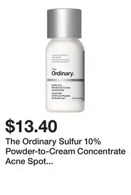 Sephora The Ordinary Sulfur 10% Powder-to-Cream Concentrate Acne Spot Treatment offer