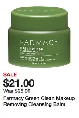 Sephora Farmacy Green Clean Makeup Removing Cleansing Balm offer