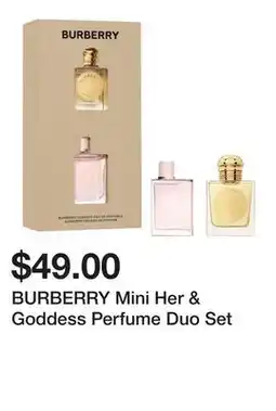 Sephora BURBERRY Mini Her & Goddess Perfume Duo Set offer