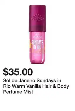 Sephora Sol de Janeiro Sundays in Rio Warm Vanilla Hair & Body Perfume Mist offer
