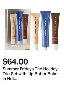 Sephora Summer Fridays The Holiday Trio Set with Lip Butter Balm in Hot Cocoa & Toasted Marshmallow offer