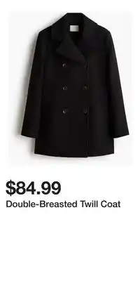 H&M Double-Breasted Twill Coat offer