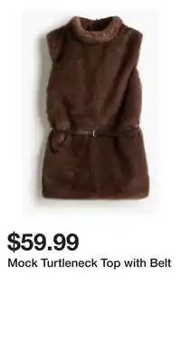 H&M Mock Turtleneck Top with Belt offer
