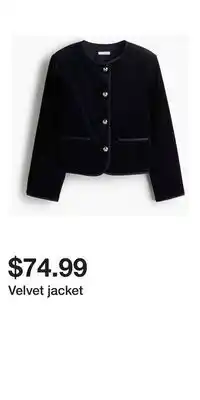 H&M Velvet jacket offer