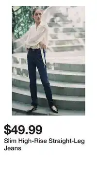 H&M Slim High-Rise Straight-Leg Jeans offer