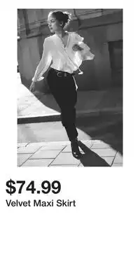 H&M Velvet Maxi Skirt offer