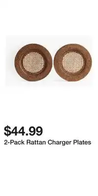 H&M 2-Pack Rattan Charger Plates offer