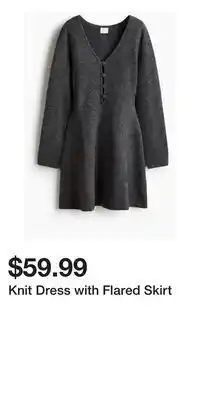 H&M Knit Dress with Flared Skirt offer