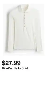 H&M Rib-Knit Polo Shirt offer