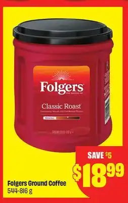 FreshCo Folgers Ground Coffee 544-816 g offer