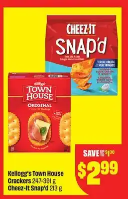 FreshCo Kellogg's Town House Crackers 247-391 g Cheez-It Snap'd 213 g offer
