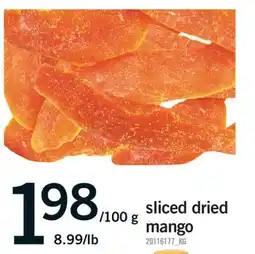 Fortinos SLICED DRIED MANGO offer