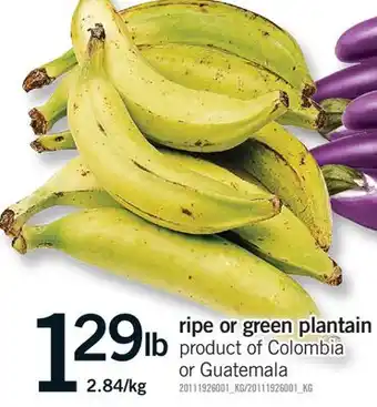 Fortinos RIPE OR GREEN PLANTAIN offer