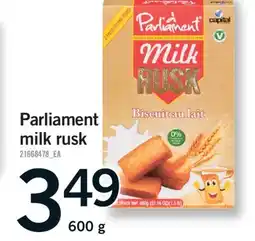 Fortinos PARLIAMENT MILK RUSK, 600 G offer