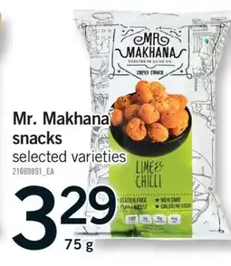 Fortinos MR. MAKHANA SNACKS, 75 g offer
