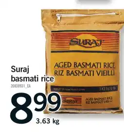 Fortinos SURAJ BASMATI RICE, 3.63 kg offer