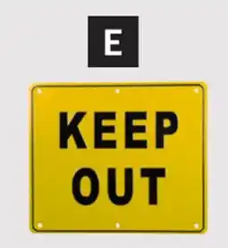 Princess Auto Aluminum Signs Keep Out offer