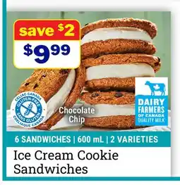 M & M Food Market Chocolate Chip Cookie Ice Cream Sandwiches offer