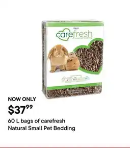 Petvalu 60 L bags of carefresh Natural Small Per Bedding offer