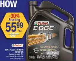 NAPA Auto Parts Edge full synthetic motor oil offer