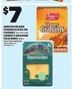 Loblaws AMSTELVELDER CHEESE SLICES OR CHUNKS 125-170 G OR LIEBER'S GRAHAM CRACKERS 408 G offer