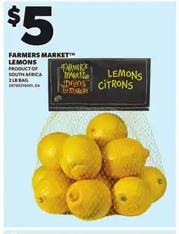 Loblaws FARMERS MARKET LEMONS, 2 LB BAG offer