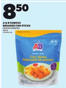 Loblaws A & B FAMOUS BREADED FISH STICKS, 397 G offer