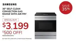 Goemans Appliances Samsung 30 SELF-CLEAN CONVECTION GAS RANGE WITH AIR FRY offer