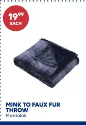 Wellwise by Shoppers MINK TO FAUX FUR THROW offer