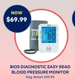 Wellwise by Shoppers BIOS DIAGNOSTIC EASY READ BLOOD PRESSURE MONITOR offer