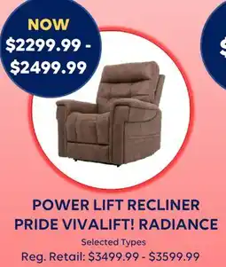 Wellwise by Shoppers POWER LIFT RECLINER PRIDE VIVALIFT! RADIANCE offer