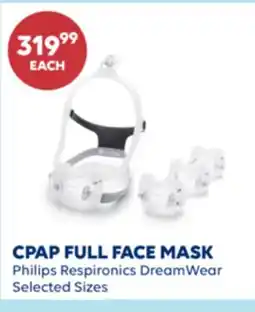 Wellwise by Shoppers CPAP FULL FACE MASK offer