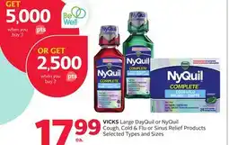 Rexall VICKS Large DayQuil or NyQuil Cough, Cold & Flu or Sinus Relief Products offer
