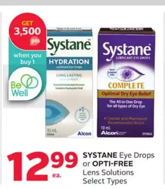 Rexall SYSTANE Eye Drops or OPTI-FREE Lens Solutions offer