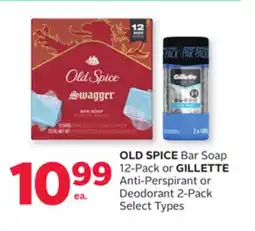 Rexall OLD SPICE Bar Soap 12-Pack or GILLETTE Anti-Perspirant or Deodorant 2-Pack offer