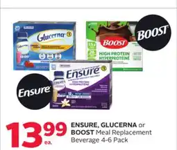 Rexall ENSURE, GLUCERNA or BOOST Meal Replacement Beverage offer