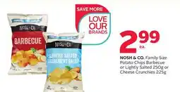 Rexall Family Size Potato Chips Barbecue or Lightly Salted 250g or Cheese Crunchies 225g offer